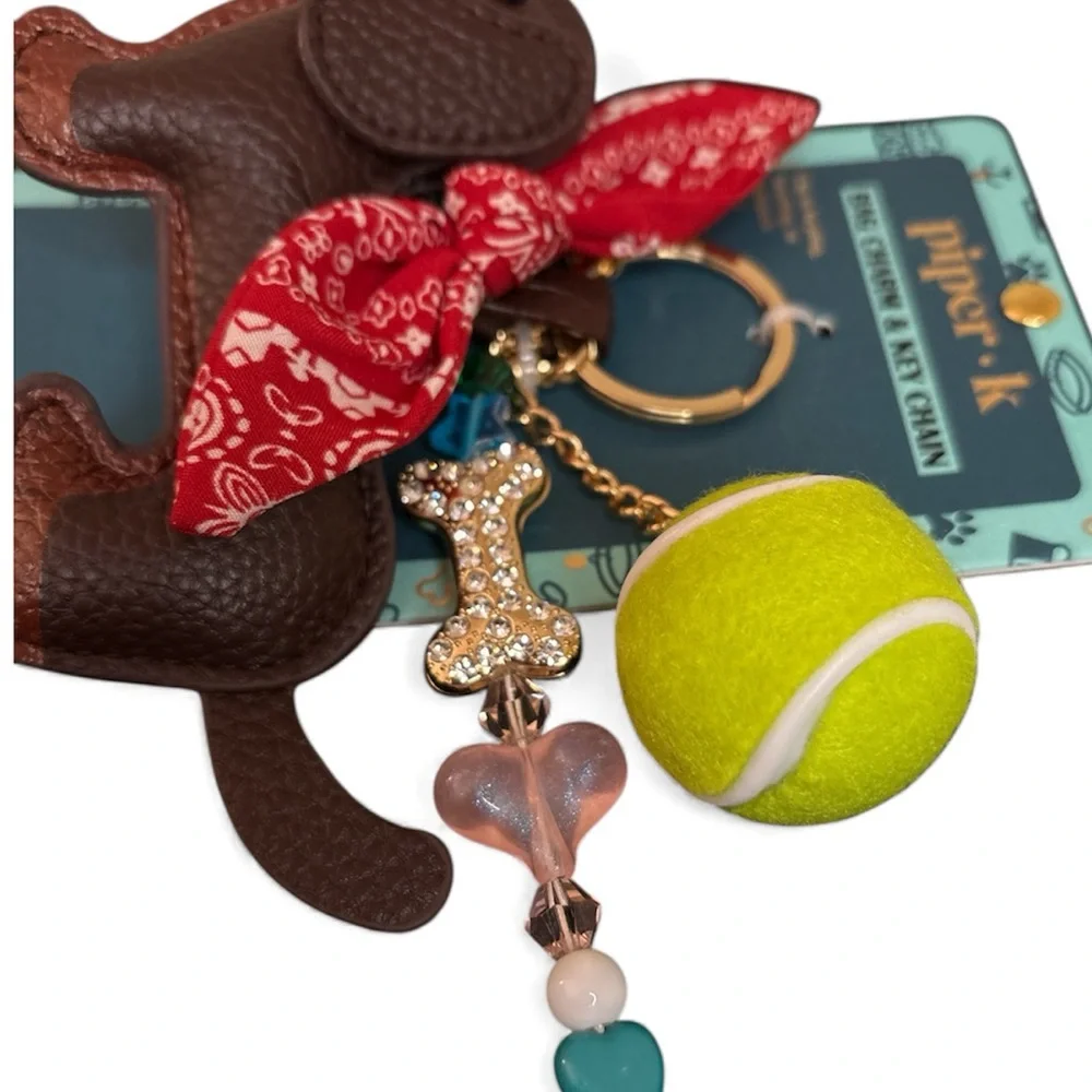 NEW Piper K Dachshund Dog Bag Charm and Key Chain - Picture 3 of 3